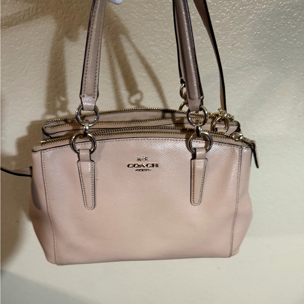 Coach Women's Cream Leather Satchel